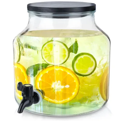 Produktbild von Krug mit Hahn 5,2 l Limonadenglas mit Deckel Getränkespender