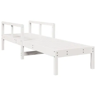 Obrázok produktu pre Lehátko na opaľovanie biele 199,5x62x55 cm masívna borovica