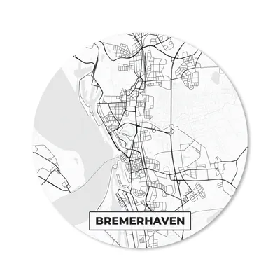 Produktbild von MuchoWow® Mauspad Mousepad Karte - Bremerhaven - Karte - Stadtplan 40x40 cm - Mousepads - Maus Mat - Pad - Mausunterlage - Schreibtisch Accessoires