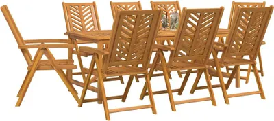 Produktbild von vidaXL Garten Essgruppe 9 Stk. Braun Massivholz Akazie