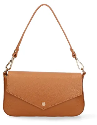 Obrázok produktu pre Lux Dameská kabelka cez rameno, biela, z materiálu Dollarleather, odnímateľné pútko, vyrobené v Taliansku