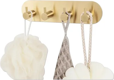 Obrázek produktu pro Lišta se 4 háčky form&style k nalepení matně zlatá