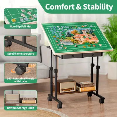 Produktbild von Multifunktionstisch – Verstellbarer Tisch – Hobbytisch – Schreibtisch – Aufbewahrungstisch – 88,9 x 66 cm
