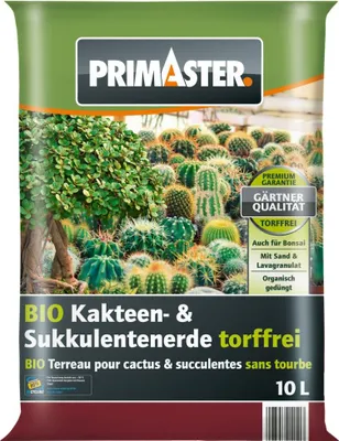 Produktbild von Primaster Kakteen- & Sukkulentenerde torffrei 10 L