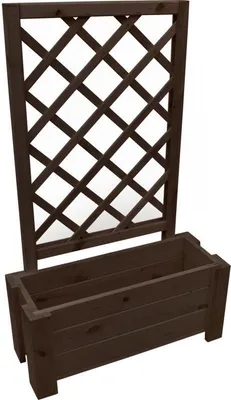 Produktbild von Blumenkasten mit Rankgitter Rankhilfe Rankkasten Pflanzkasten Blumentopf Pergola Holz Palisander 135x64cm