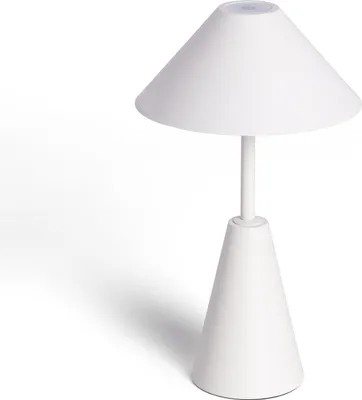 Produktbild von LED Tischlampe Tragbar für Außen Metall mit Batterie USB wiederaufladbar Chamle Weiß