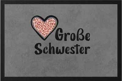 Produktbild von Große Schwester Fußmatte Sisters Beschützerin Geborgenheit Liebe Familie Zusammenhalt Freude Spaß Sis Love
