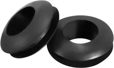 Productafbeelding van E-Ambar rubberen afdichtingen, zwart, 6 mm, voor kabelbescherming - 300 stuks