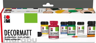 Obrázok produktu pre Akrylová farba Marabu "Decormatt", štartovacia sada