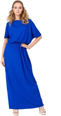 Produktbild von Damen Maxi-Kleid Lang Strandkleid; Blau/M/L 38/40