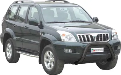 Zdjęcie produktu dla Listwa ochronna przedniego zderzaka do Toyota Land Cruiser KDJ120 2003-2008 ø76 czarna