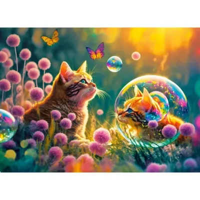 Obrázek produktu pro CASTORLAND Puzzle 100 dílků Kouzelné ráno - kočka 6+