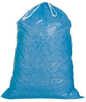 Produktbild von Müllsack m.Zugband Volumen 120l Maße 700x1000+50mm PE blau TRANSPAK