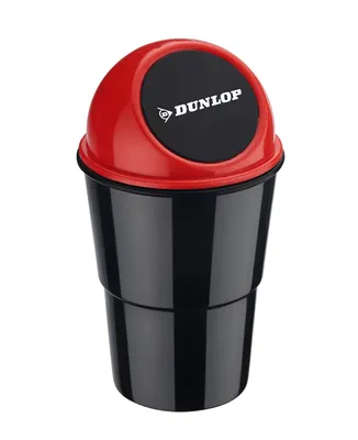 Produktbild von Mini MÜLLEIMER für Auto Push-Deckel DUNLOP 400ml Automülleimer PKW KFZ Abfalleimer Tischabfalleimer Mülltonne Getränkehalter 74 (Rot)