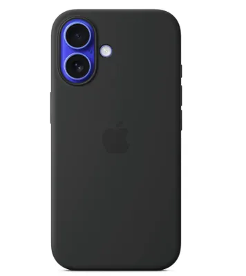 Productafbeelding van Hoesje voor iPhone 16, compatibel met MagSafe, siliconen hoesje - zwart