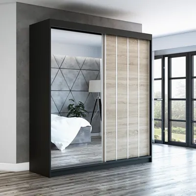 Produktbild von Schwebetürenschrank, 2-türig Schrank 180 cm mit Spiegel VIGO