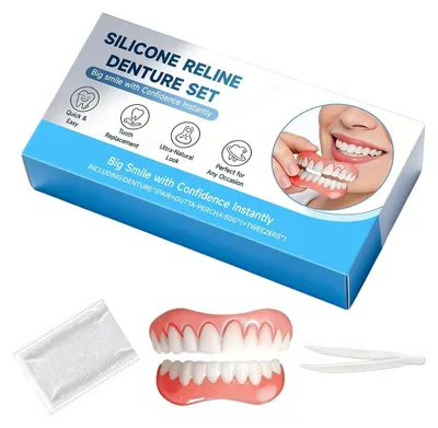Image de Ensemble de prothèses dentaires en silicone pour un sourire naturel et une adhérence optimale