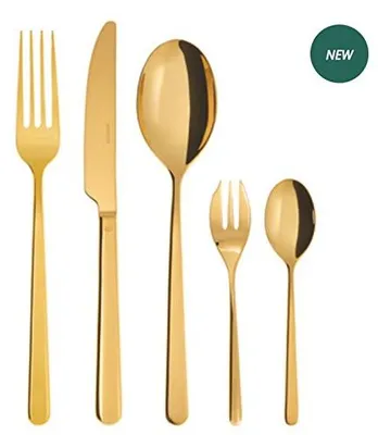 Immagine prodotto di Sambonet Linear Edelstahl/PVD Gold Besteck 30tlg.Vh. S0025-S00017-52713GN1