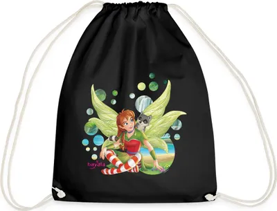 Produktbild von Spreadshirt Schleich Bayala Elfe Marween & Piuh Turnbeutel, One size, Schwarz