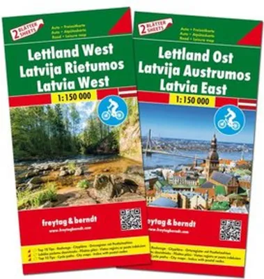 Produktbild von freytag & berndt Straßenkarte Lettland Set 1:150.000