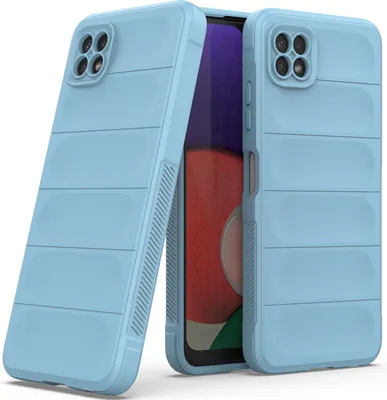 Produktbild von Samsung A22 5G Hülle, Weich TPU Silikon Stossfest Anti-rutsch Schutzhülle für Samsung Galaxy A22 5G Blau