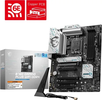 Image de Carte mère MSI B760 GAMING PLUS WIFI DDR4 Intel B760 LGA 1700 ATX