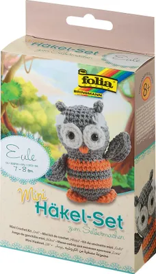 Produktbild von folia Mini-Häkelset "Eule"
