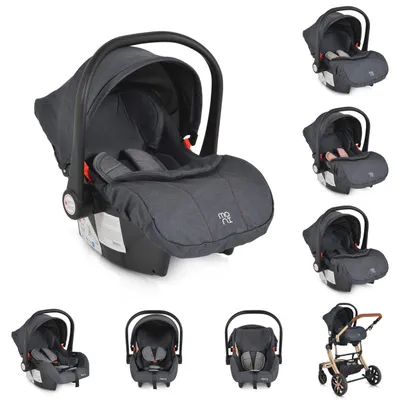 Obrázek produktu pro Dětská autosedačka Moni Trio i-Size (40 - 87 cm), adaptér, potah na nohy, měkký polštář šedý