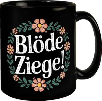 Produktbild von Blöde Ziege Blumensprache Tasse