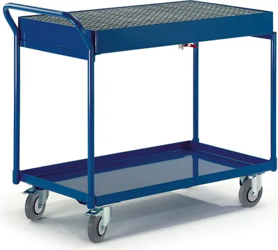 Produktbild von Rollcart Werkstattwagen mit 2 Blechwannen 300kg Tragkraft
