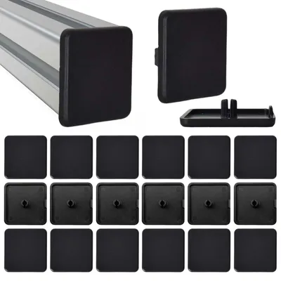 Productafbeelding van Endkappen voor Aluminiumprofiel 40x40mm - 20 Stuks - Zwart