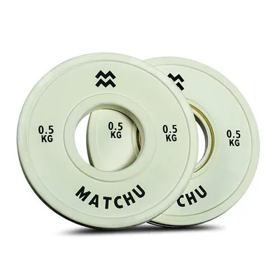 Produktbild von Matchu Sports Mini Bumper Plates Set - 2 x 0,5 kg - ø 50mm Gummi - Hantelscheiben - Fractional Plates