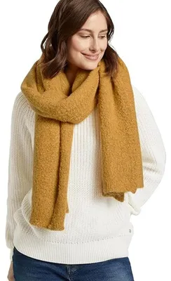 Image de Écharpe pour femme Tom Tailor, couleur moutarde, chaude