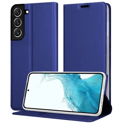 Produktbild von Cadorabo Handyhülle für Samsung Galaxy S22 Schutz Hülle in Blau Cover Etui Book Case Booklet