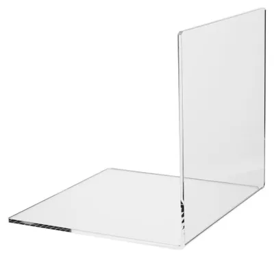 Produktbild von Buchstütze Acrylglas 200x200x200mm / Buchaufsteller / Regal / Stütze / transparent / Winkel / Acryl - Zeigis®