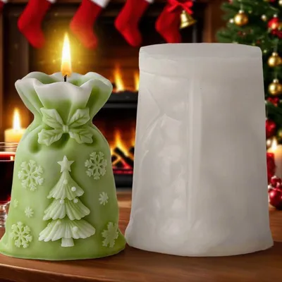 Image de Moules en silicone pour décorations de Noël en 3D : idéal pour les bougies, les sacs cadeaux, les décorations de Noël, les projets de bricolage, et réutilisable