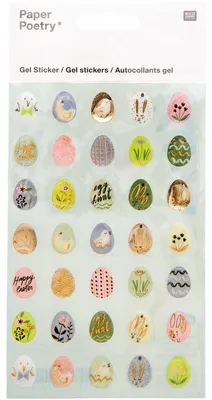 Produktbild von Gelsticker Ostern Bunny Hop Ostereier 30 Sticker