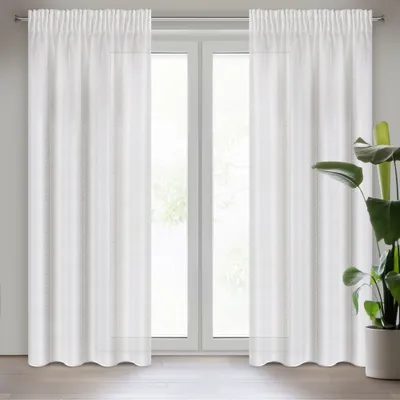 Produktbild von Gardine SIBEL weiß champagner 140x270 cm Kräuselband