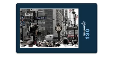 Produktbild von hansepuzzle 18119 - Manhattan Puzzle, 130 Teile, Orte, 28,7 x 20,0cm mit hochwertiger Aufbewahrung, Kartonbox und wiederverschließbarem Beutel