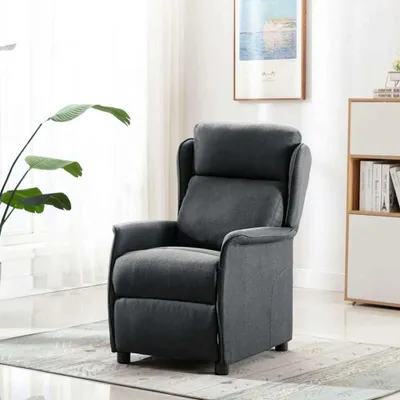 Zdjęcie produktu dla vidaXL Leżak ciemnoszary 66,5 x 94 x 101,5 cm Poliester