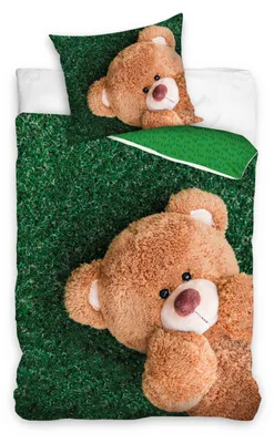 Produktbild von Bettwäsche-Set 160x200 cm, Kinder-Baumwolle, Teddybär
