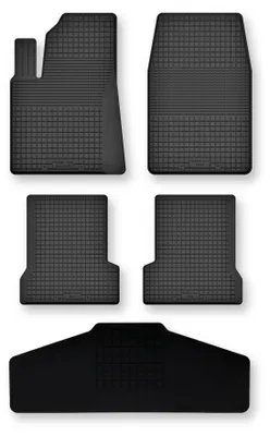 Zdjęcie produktu dla Dywaniki gumowe z tunelem do Ford Fusion 2005-2012 (hatchback) – 5 szt., czarne, dobierane – Wielganizator Semi-Universal