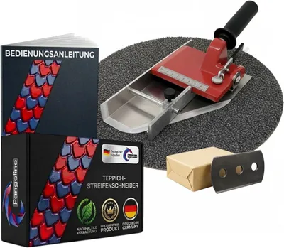Obrázek produktu pro Stříhací nůž na koberce, šířka 45–100 mm | Profesionální nůž na koberce včetně 10 náhradních čepelí | Plynule nastavitelný | Precizní řezání koberců, podlahových lišt a podlahových krytin
