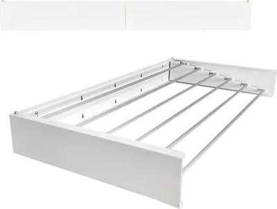 Immagine prodotto di Stendibiancheria a parete in alluminio per balcone o terrazza, dal design moderno - Foxydry Hide 101 cm - bianco