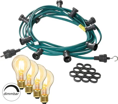 Produktbild von Illu-/Partylichterkette 40m - Außenlichterkette grün -  Germany - 40x dimmbares Leuchtmittel