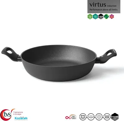 Zdjęcie produktu dla Patelnia nieprzywierająca ¤28cm 2 uchwyty VIRTUS z indukcją
