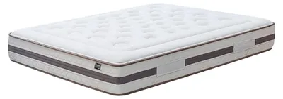 Pocketveringmatras 140x190 cm, Naturbezug, Latexstütze, beige