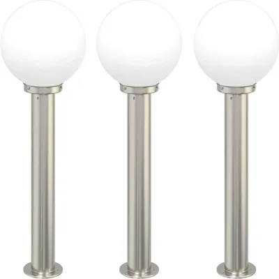Obrázok produktu pre Stĺpikové svietidlá 3 ks 80 cm nehrdzavejúca oceľ IP44