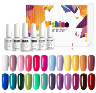 Produktbild von Gel Nagellack Set 24 Farben Sommerfarben Geschenkbox Salon Design Kit 8ml