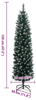 Zdjęcie produktu dla vidaXL Sztuczna choinka slim 150 LED 120 cm